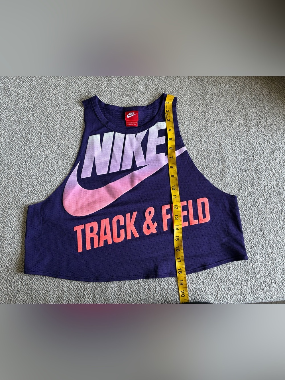 Nike Track & Field Mesh Tank Top Purple Pink Women's Sz L. - Picture 4 of 11